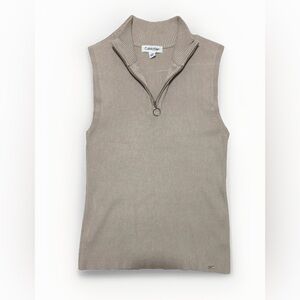 Calvin Klein Taupe Zip-Up Vest